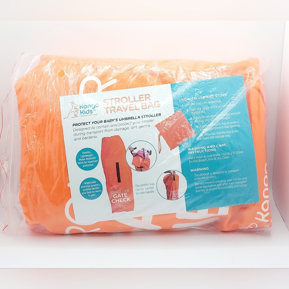 Bright Orange Kagaroo Kids Protective Umbrella Stroller Travel Bag